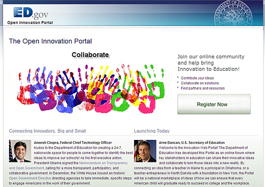 The Open Innovation Portal at Ed.gov