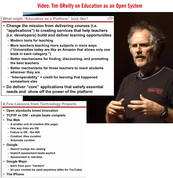 Tim OReillly on Education as an open system / platform