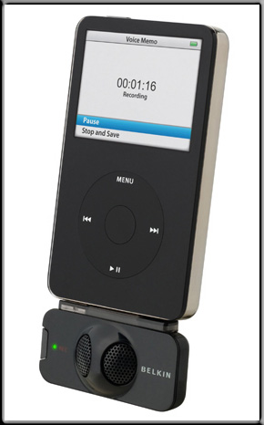 Record lectures on your iPod -- Belkin