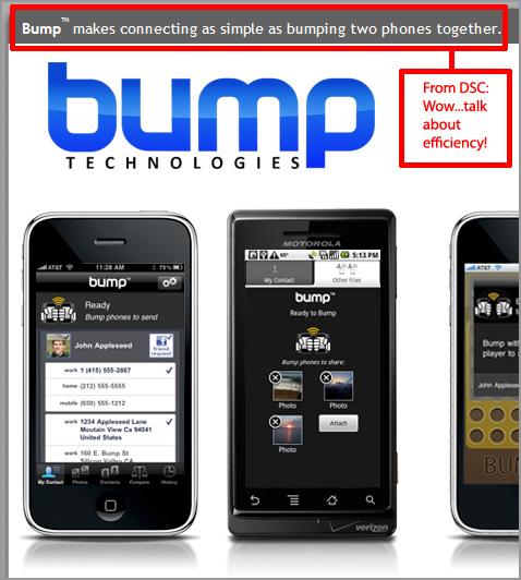 Bump is a quick and easy way to connect two phones by simply bumping them together.