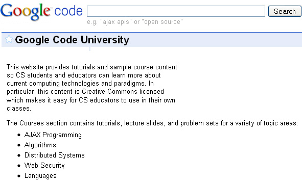 Google Code University