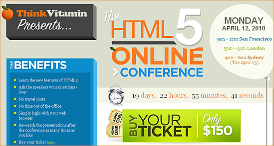 HTML 5 Online Conference - April 12, 2010