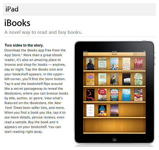 iBooks app for the iPad