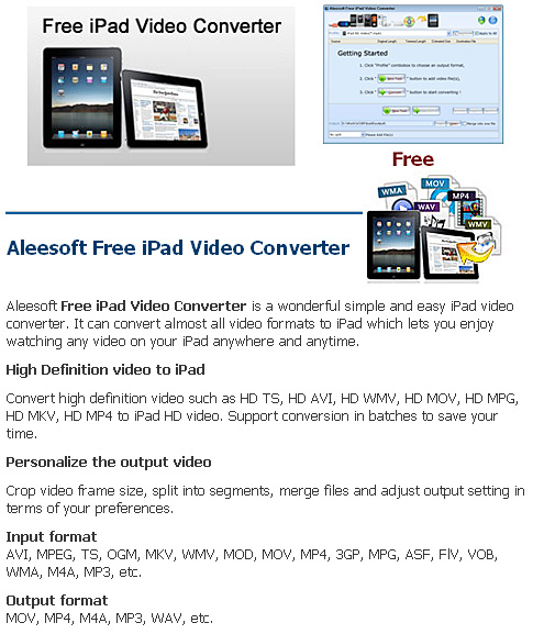 Free iPad video converter