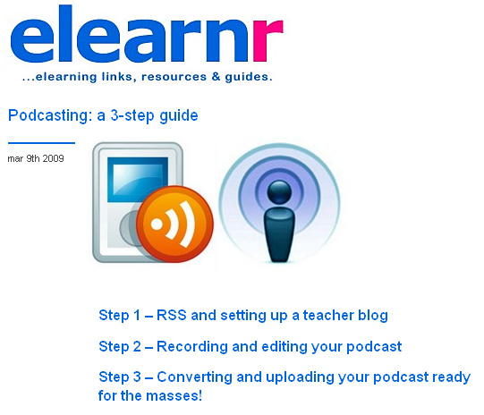 Podcasting -- a 3-step guide from March 2009