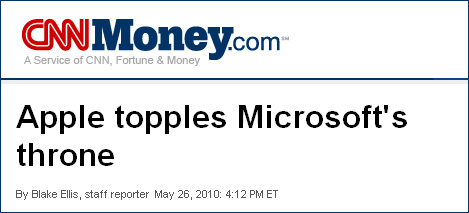 Apple overtakes Microsoft