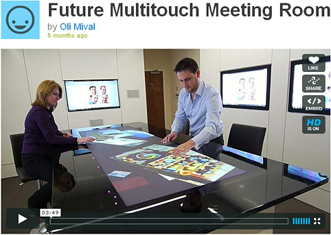 Future Multitouch Meeting Room -- by Oli Mival 