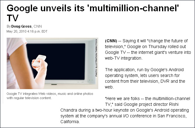 Google unveils its 'multimillion-channel' TV