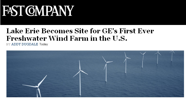 Lake Erie Becomes Site for GE's First Ever Freshwater Wind Farm in the U.S. 
