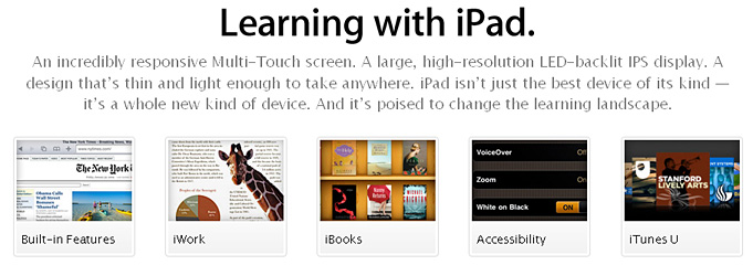 From Apple: Learning with the iPad
