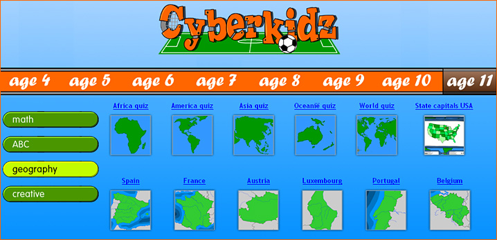 Cyberkidz -- educational games for ages 4-12