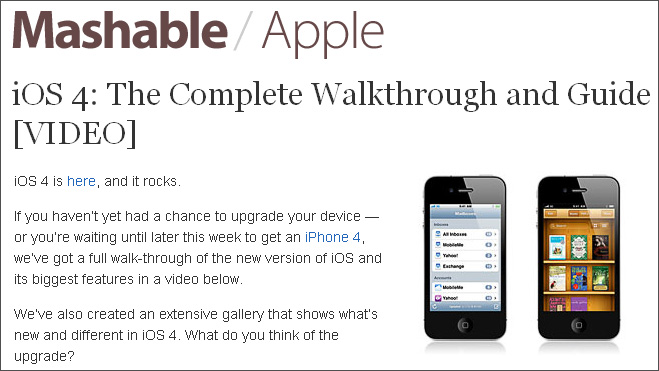 iOS4 walk through -- video