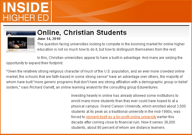 Online, Christian students!