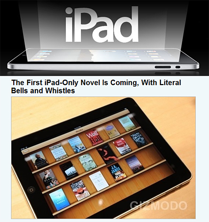 The first iPad only novel is coming -- with literal bells and whistles