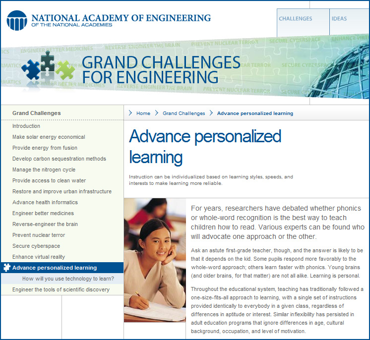 Advanced Personal Learning-- from Engineering's  Grade Challenges