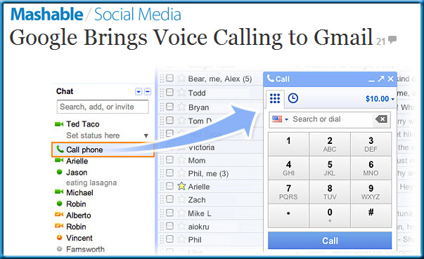 Google Brings Voice Calling to Gmail
