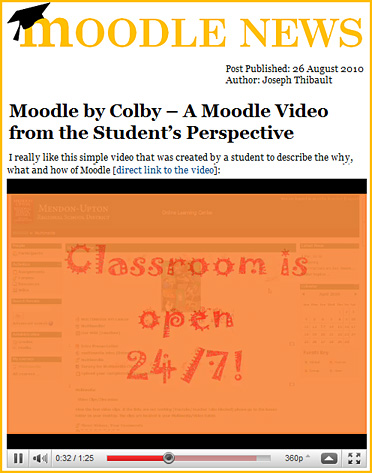 Moodle by Colby: A Moodle video from the student's perspective