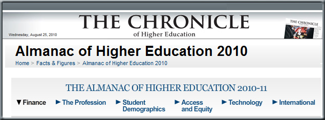 The Chronicle's Almanac of Higher Education 2010