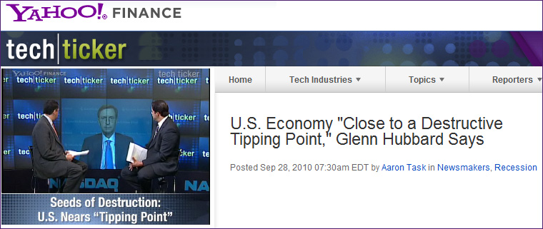 Glenn Hubbard -- U.S. at a tipping point, economically-speaking