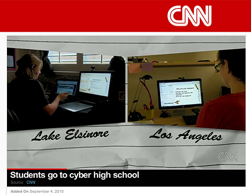 Students go to cyber high school
