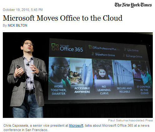 Microsoft moves Office to the cloud