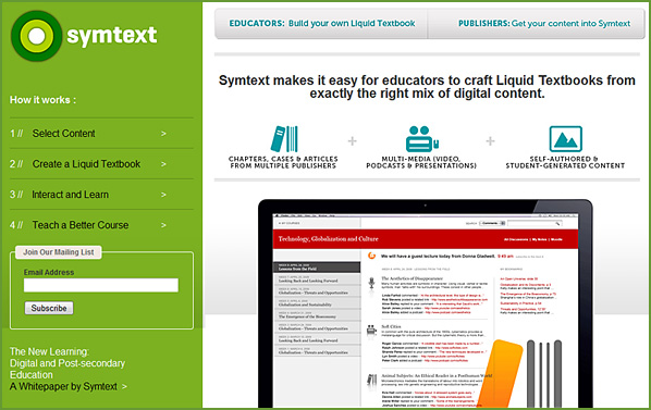 Symtext makes it easy for educators to craft Liquid Textbooks from exactly the right mix of digital content.