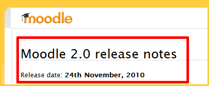 Moodle 2.0 released on 11-24-10