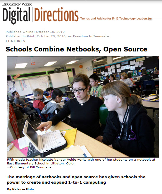 Schools combine netbooks and open source