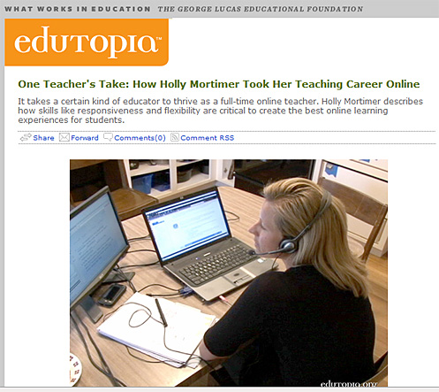 One Teacher's Take: How Holly Mortimer Took Her Teaching Career Online