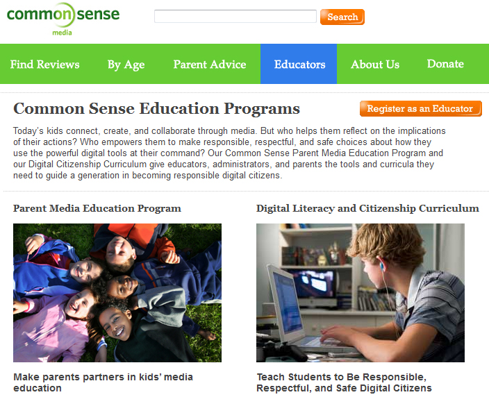 Common Sense Media -- digital literacy, parenting tips, youth and media