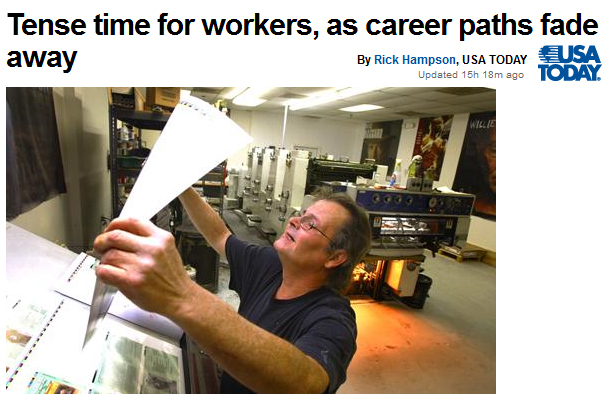 Tense time for workers, as career paths fade away