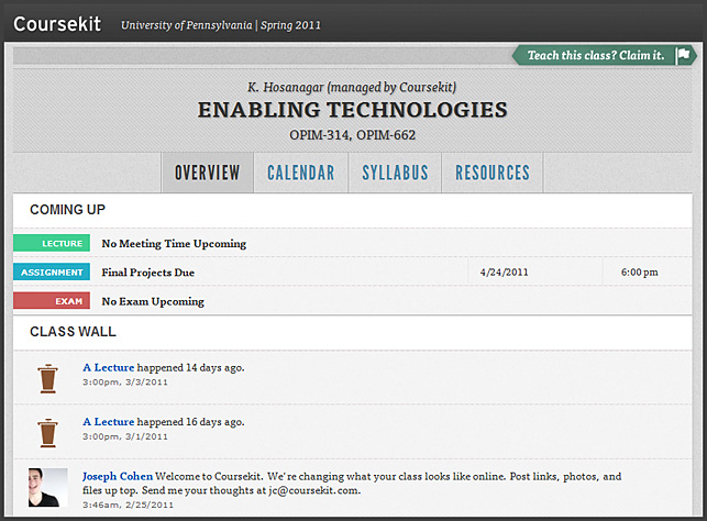 coursekit.com -- from students at the University of Pennsylvania