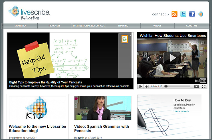 LiveScribe K-12 -- a new website for K-12 Education