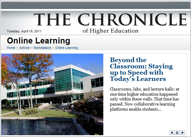 Online Microsite at The Chronicle -- focusing on online learning