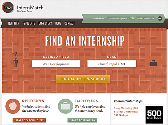 Find an internship -- internmatch.com