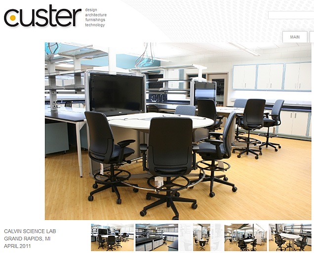 Custer and Calvin's new science lab -- featuring Steelcase's MediaScape product