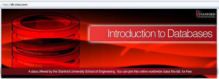 Introduction to databases -- free online course from Stanford for fall 2011