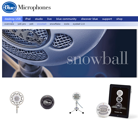 The Snowball microphone -- for when you have a group of people in one location and want to use Wimba Classroom