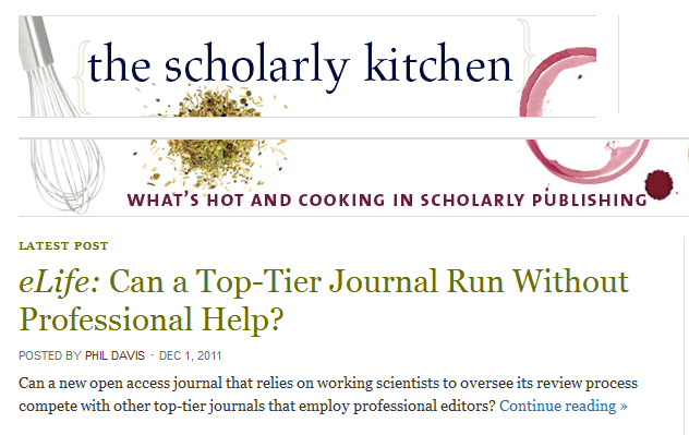 The Scholarly Kitchen - What's hot and cooking in scholarly publishing