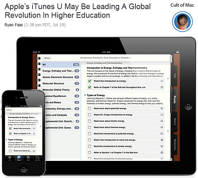 Apple's iTunes U may be leading a global revolution in higher education