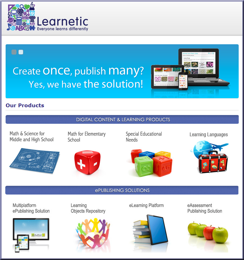 learnetic.com-  Learnetic S.A. is a world-leading educational software publisher and e-learning technology provider,