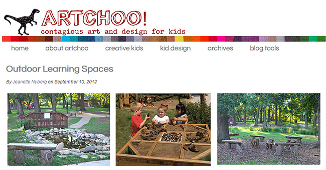 Outdoor learning spaces -- from artchoo.com by Jeanette Nyberg