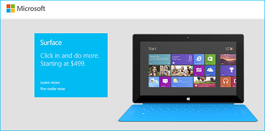 Microsoft announces Windows 8 and Surface tablet