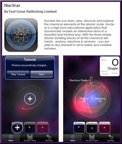 Nuclear lets you learn, play, discover and explore the chemical elements at the atomic scale.