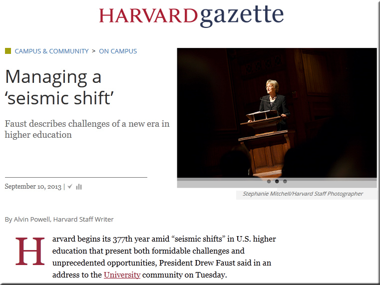 ManagingASeismicShift-Harvard-Gazette-Sep2013