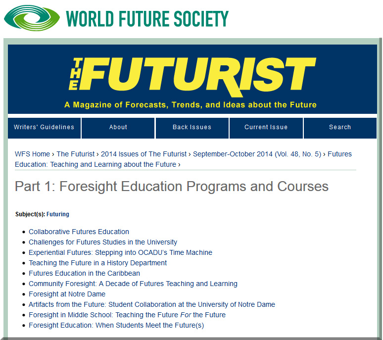 ForesightEducationPrgms-FuturistSepOct2014