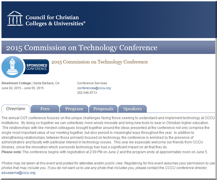 CCCU-TechConf2015