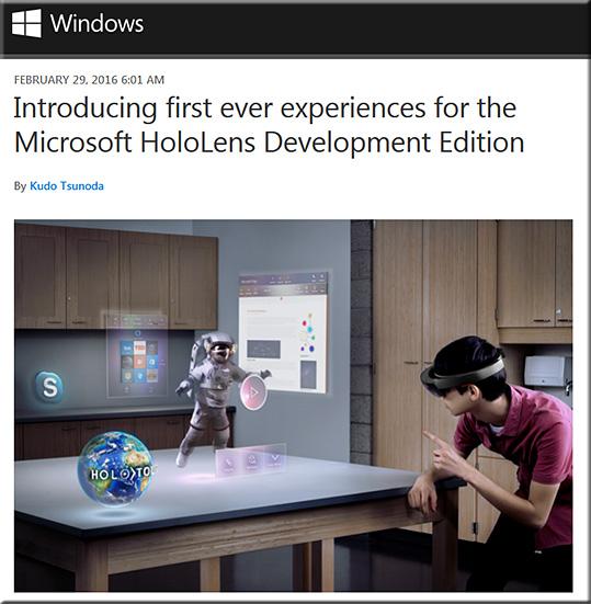 MicrosoftHololensDevelopmentKit-March2016