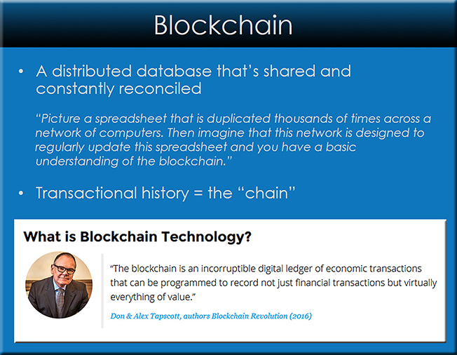 Blockchain -- something to keep on our radars in higher education