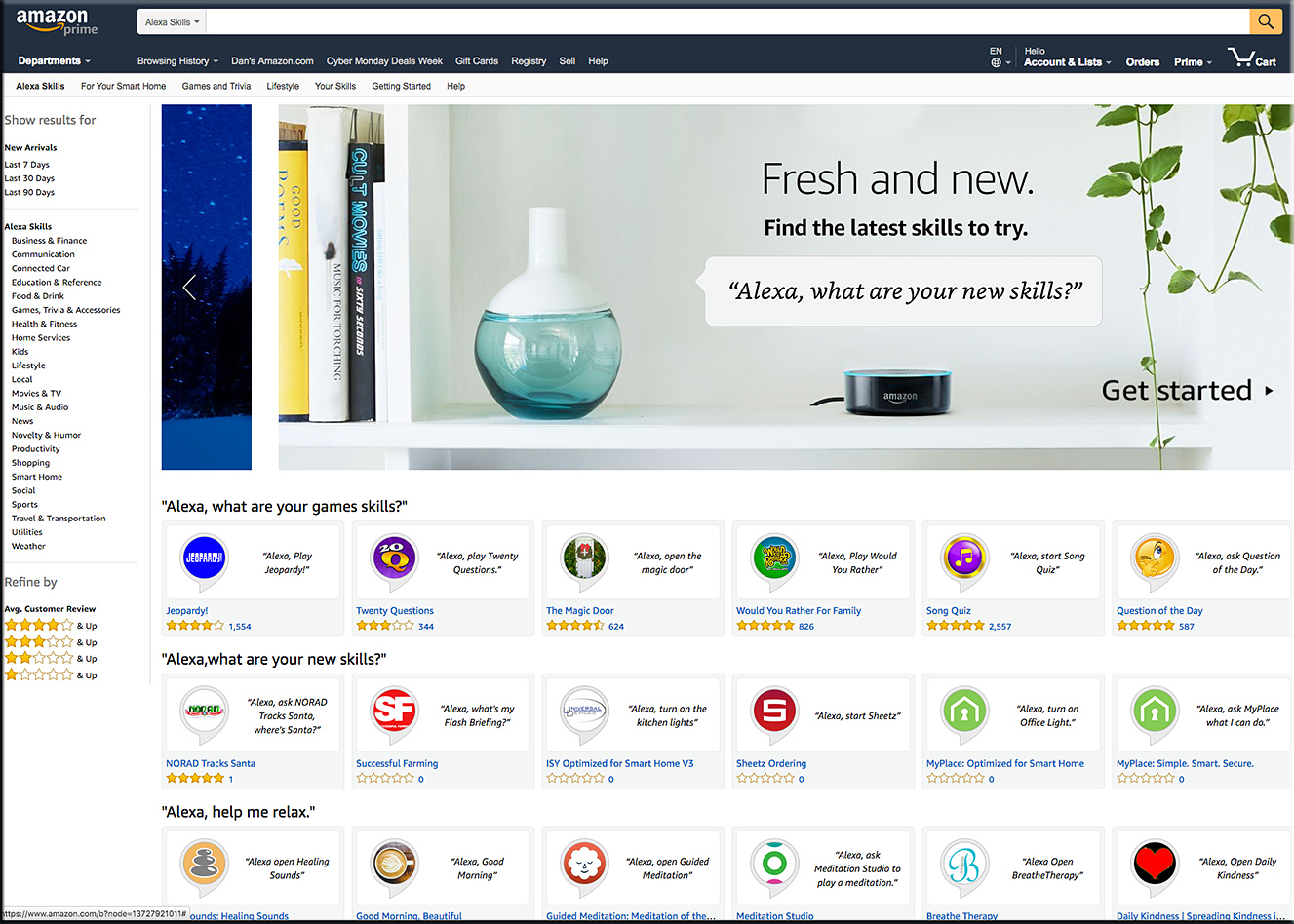 Amazon Alexa Store -- has over 24,000 skills as of November 29, 2017